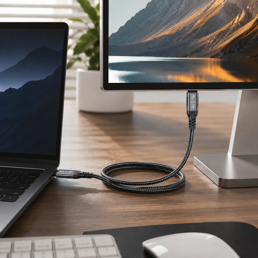 USB4 40Gbps USB-C cable for laptop, monitor and high-resolution display connection