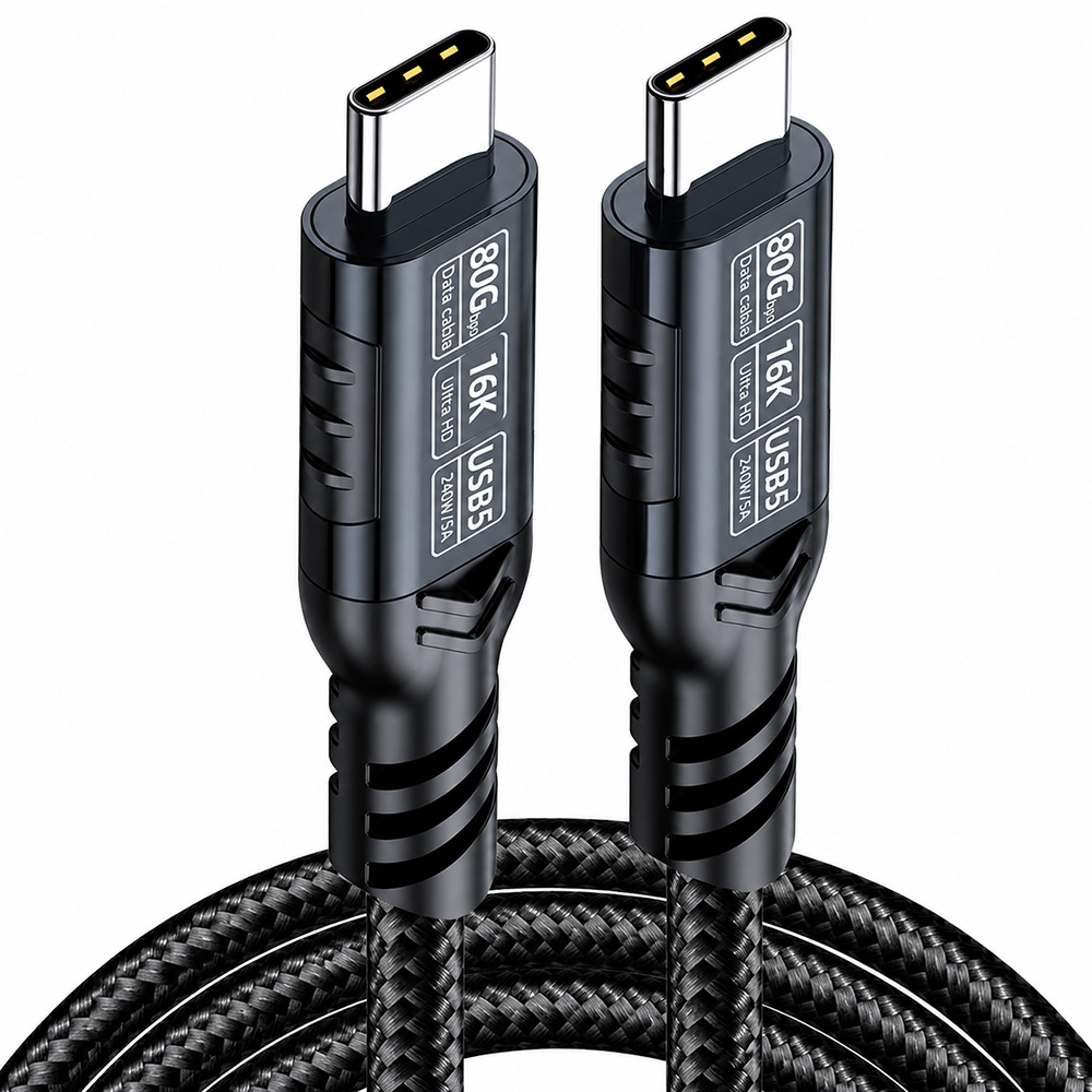 USB4 V2.0 USB-C Cable 80Gbps 240W PD 16K Display Premium Braided