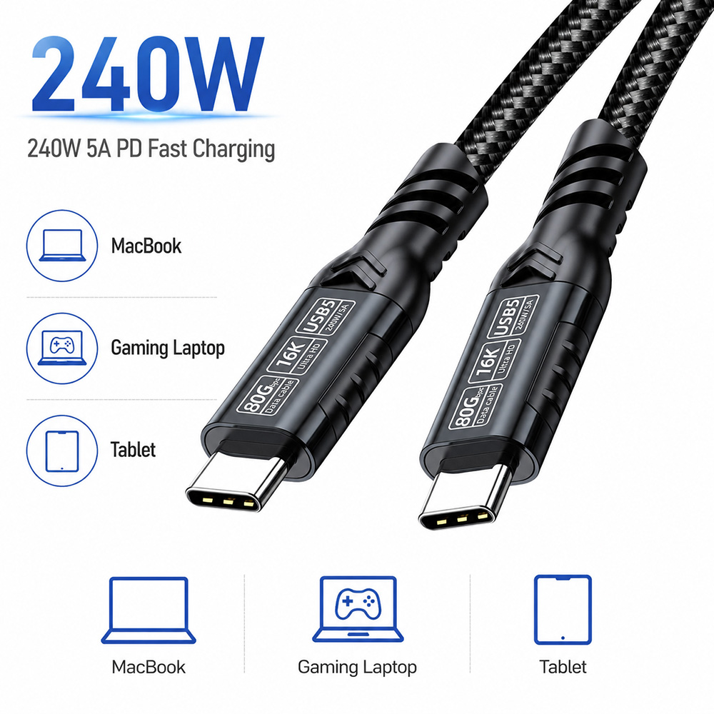 USB4 V2.0 240W PD Fast Charging