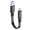 USB-A to USB-C USB 3.2 data cable, 10Gbps high-speed transfer, 60W PD fast charging, flat design