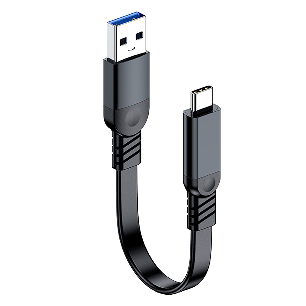 USB-A to USB-C USB 3.2 data cable, 10Gbps high-speed transfer, 60W PD fast charging, flat design