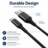 USB-A to USB-C cable featuring reinforced strain relief and durable connector housing