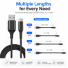 USB-A to USB-C cable available in 0.5m 1m 2m and 3m length options