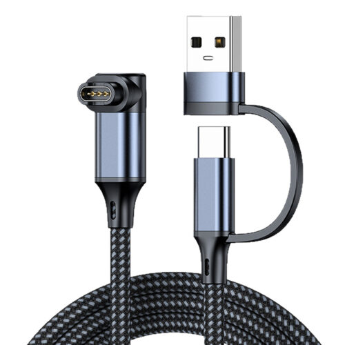 USB-A and USB-C dual input charging cable for sports watches