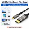 USB-C to DisplayPort 1.4 cable requires USB-C device with DisplayPort Alt Mode video output