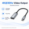 USB-C to HDMI female adapter cable 4K 30Hz video output standard version for USB-C display devices