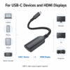 USB-C to HDMI adapter for USB-C laptops phones tablets game consoles and HDMI monitors TVs projectors