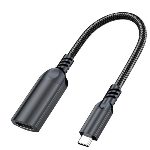 USB-C to HDMI female adapter cable 4K 60Hz with braided cable and HDMI female port