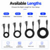 USB3.2 Gen2x2 90 degree USB-C cable available in 0.2m 0.5m 1m and 2m lengths