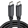 Enlarged view of USB3.2 Gen2x2 Type-C cable connector, showing detailed design and reinforced grip.