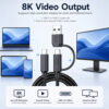 USB4 40Gbps USB-C cable supports up to 8K video output in USB-C to USB-C mode