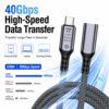 USB4 Extension Cable 40Gbps High Speed Data Transfer for SSD and Docking Station