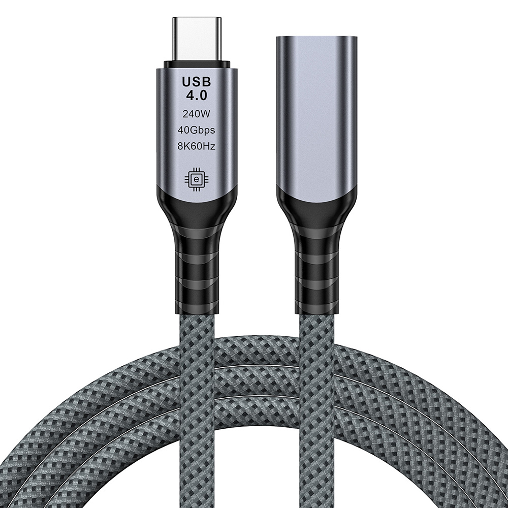 USB4 USB-C Extension Cable 40Gbps 240W PD3.1 EPR 8K60Hz E-Marker