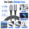 USB4 Extension Cable for Office Gaming Home Entertainment SSD and USB-C Hub