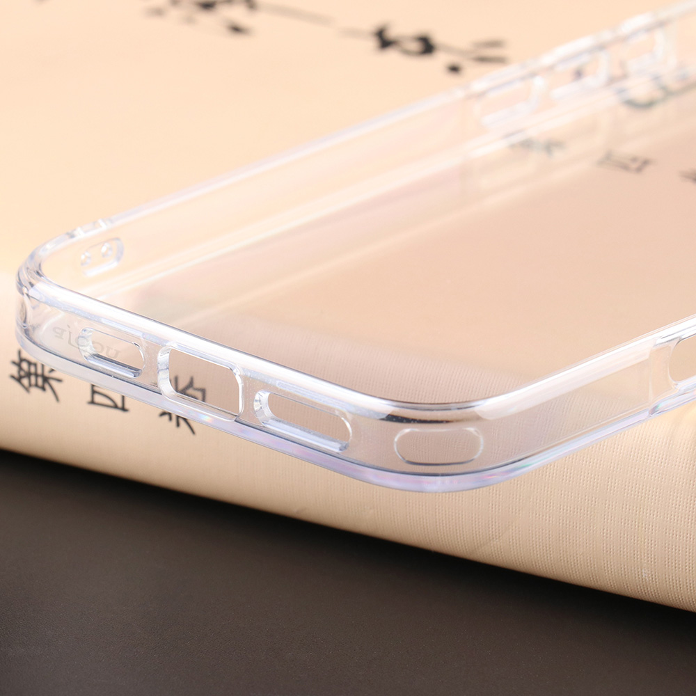 Bottom charging port and speaker cutouts on the UGOjP clear case for iPhone 16 Series