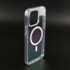 Transparent UGOjP magnetic phone case with a built-in magnetic ring for iPhone 14 and iPhone 15 Series.
