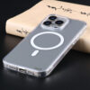 clear magnetic case installed on an iPhone 14 or iPhone 15 Series phone