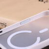 Close-up of the matte PC hard back panel and magnetic ring