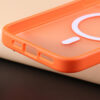 Bottom charging port and speaker cutout detail on the UGOjP iPhone 15 series matte case.