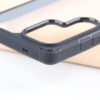 Close-up of Samsung Galaxy clear hybrid case bottom speaker and charging port cutout