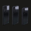 Clear hybrid case for Samsung Galaxy S23 S24 and S25 series with black bumper and clear back