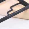 Close-up of Samsung Galaxy clear hybrid case side button area and black TPU edge