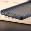 Close-up of Samsung Galaxy S24 S25 matte case corner protection and bottom cutout design