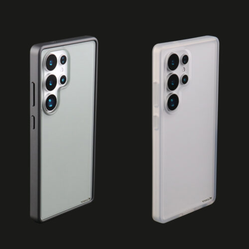 Matte case for Samsung Galaxy S24 and S25 series available in Matte black and matte translucent options