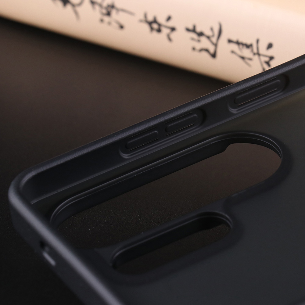 Close-up of Samsung Galaxy S26 matte case bottom speaker and charging port cutout