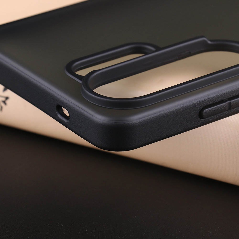 Close-up of Samsung Galaxy S26 matte case camera cutout and raised camera protection