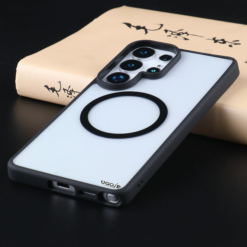 Color bumper clear case for Samsung Galaxy S26 series with magnetic ring, soft TPU bumper and transparent PC back