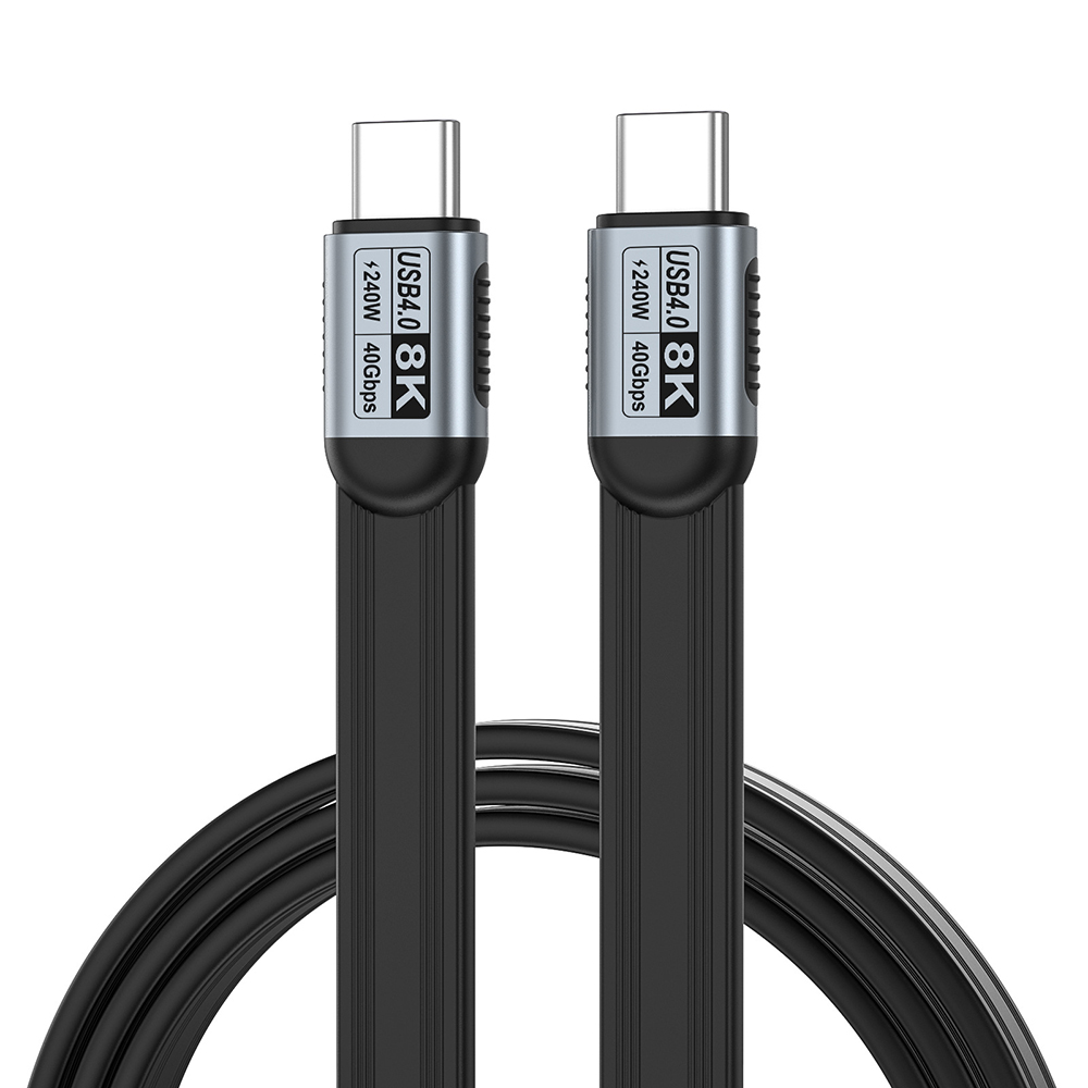 40Gbps USB4 USB-C flat cable with up to 240W charging and 8K video output