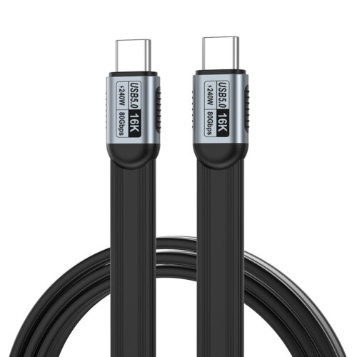 80Gbps USB4 Version 2.0 USB-C flat cable with up to 240W charging and 16K video output